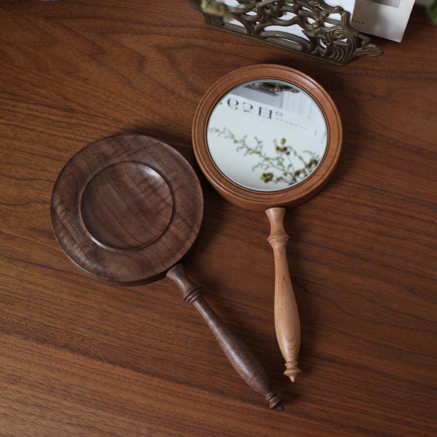 Solid walnut framed mirror for home decor and personal care
