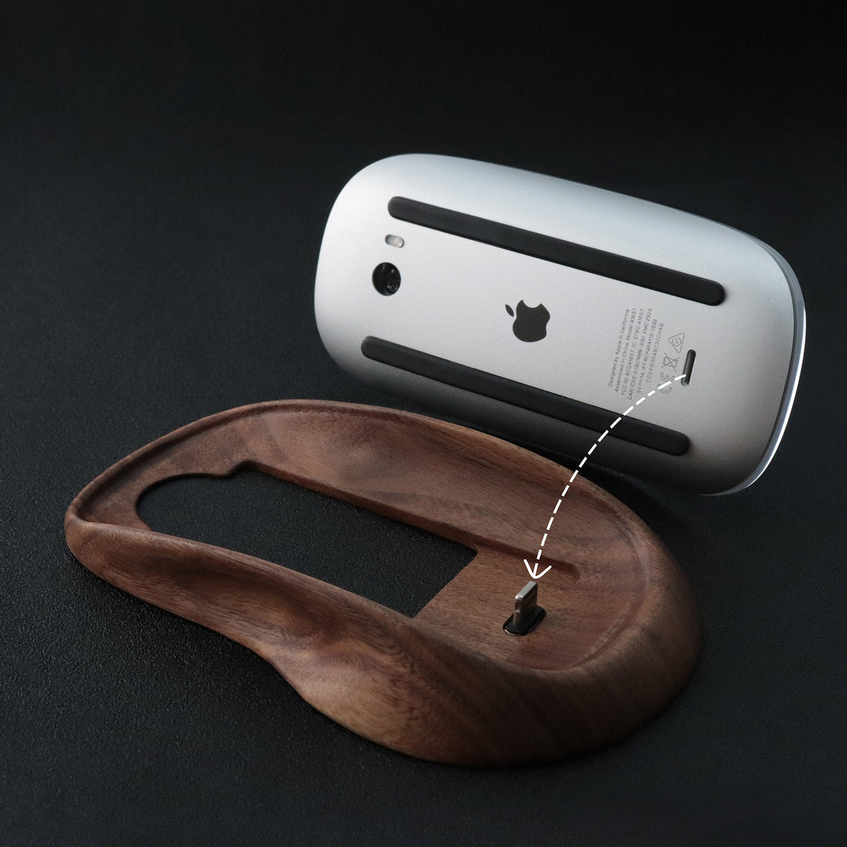 Cove Solid Wood Ergonomic Base for Apple Magic Mouse