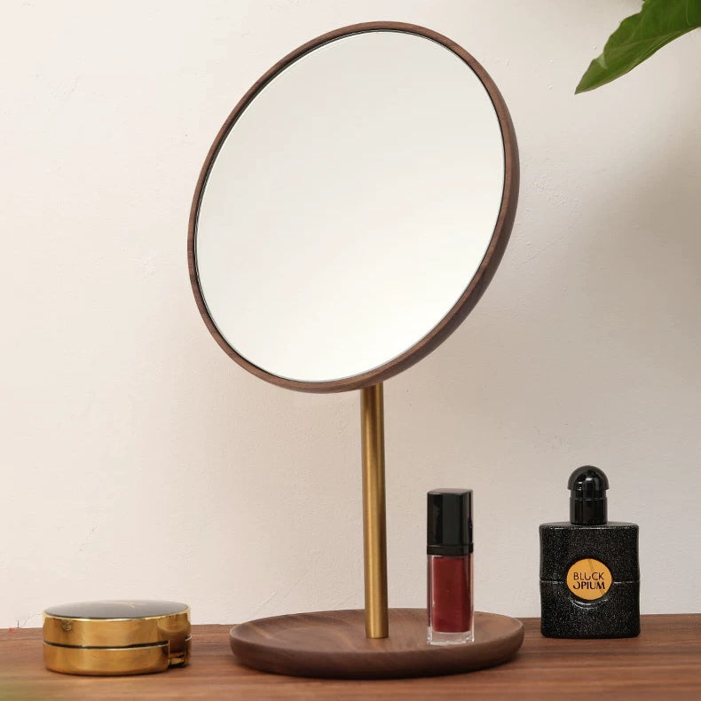 Arc Solid Wood Tabletop Mirror