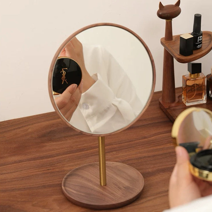 Arc wooden mirror made from natural solid wood
