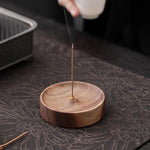 At Ease Solid Walnut Incense Holder