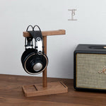 Axis wooden headphone holder made from natural walnut wood