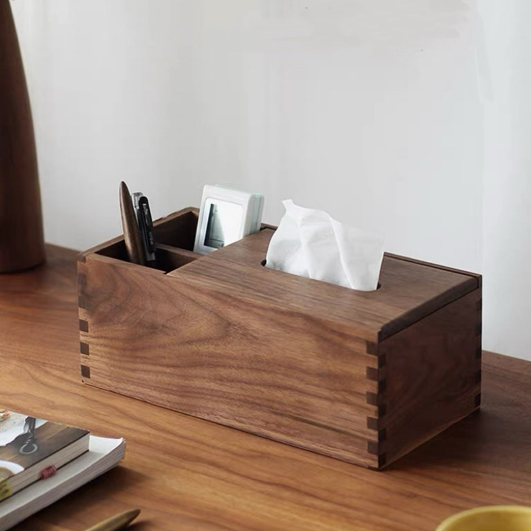 Back pocket wooden organizer made from natural walnut wood