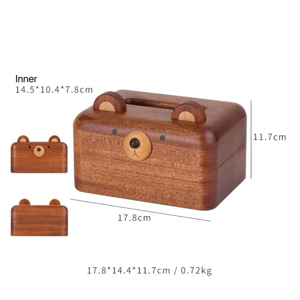 Bear shaped tissue holder for living room and bedroom use