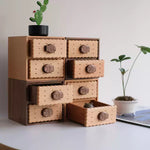 Biscuit Solid Wood Two-Layer Jewelry & Trinket Box