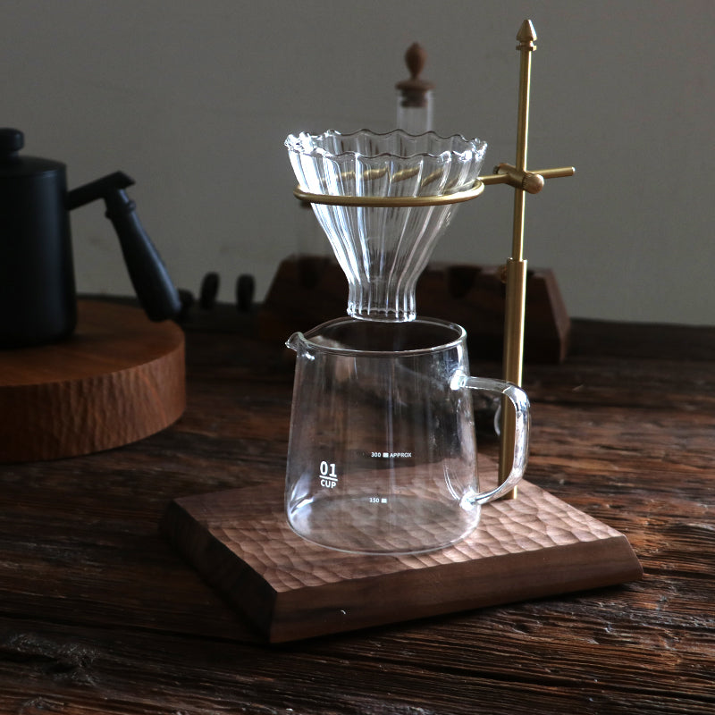 Brew Base Handcrafted Solid Walnut V60 Coffee Dripper Stand