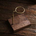Brew base wooden coffee dripper stand made from natural walnut wood