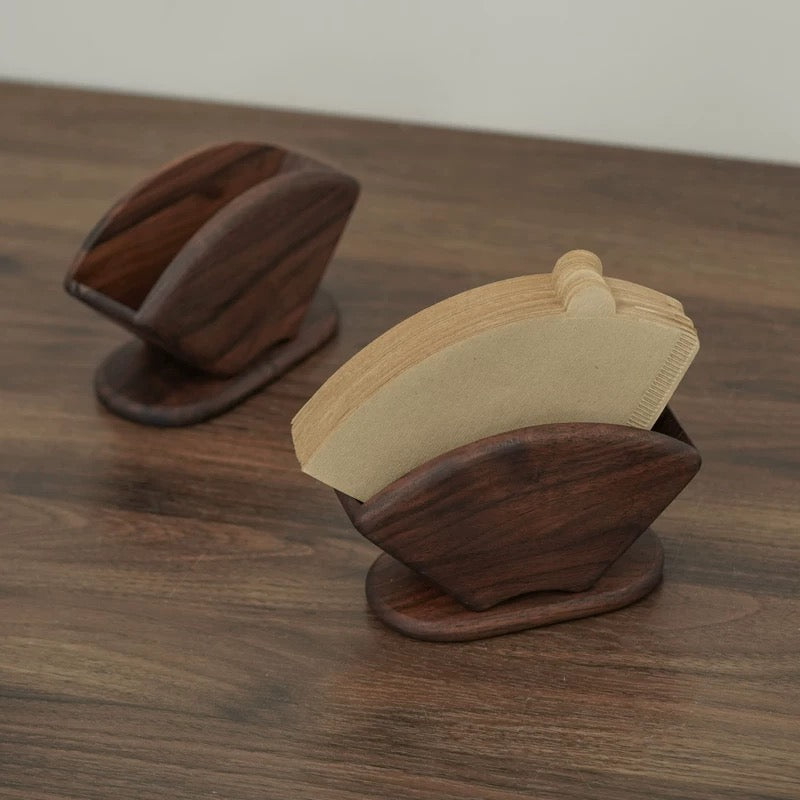 Brewer Solid Walnut V60 Coffee Filter Paper Holder