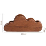 Solid wood business card stand with minimalist design
