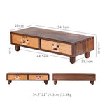 Cat inspired wooden monitor riser for workspace organization