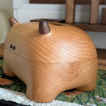 Cheeky beast wooden tissue box made from natural beech wood