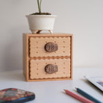 Compact wooden storage case for jewelry and essentials