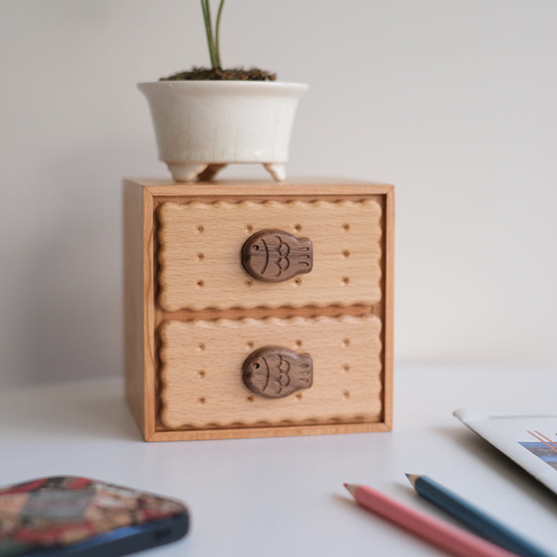 Compact wooden storage case for jewelry and essentials