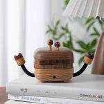 Solid wood drink coasters for coffee table and dining use