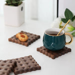 Solid walnut coaster set with minimalist design