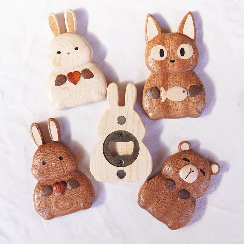 Critters Solid Wood Magnetic Bottle Opener