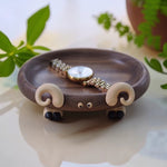 Darling lamb wooden tray made from natural walnut wood