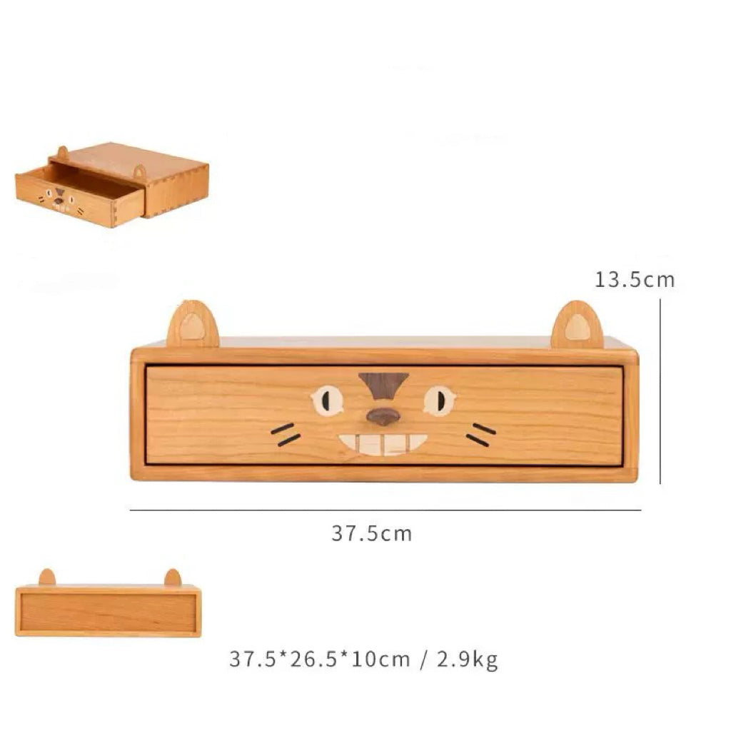 Decorative wooden desk cabinet for workspace organization