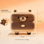 Decorative wooden drawer organizer for modern desk setup