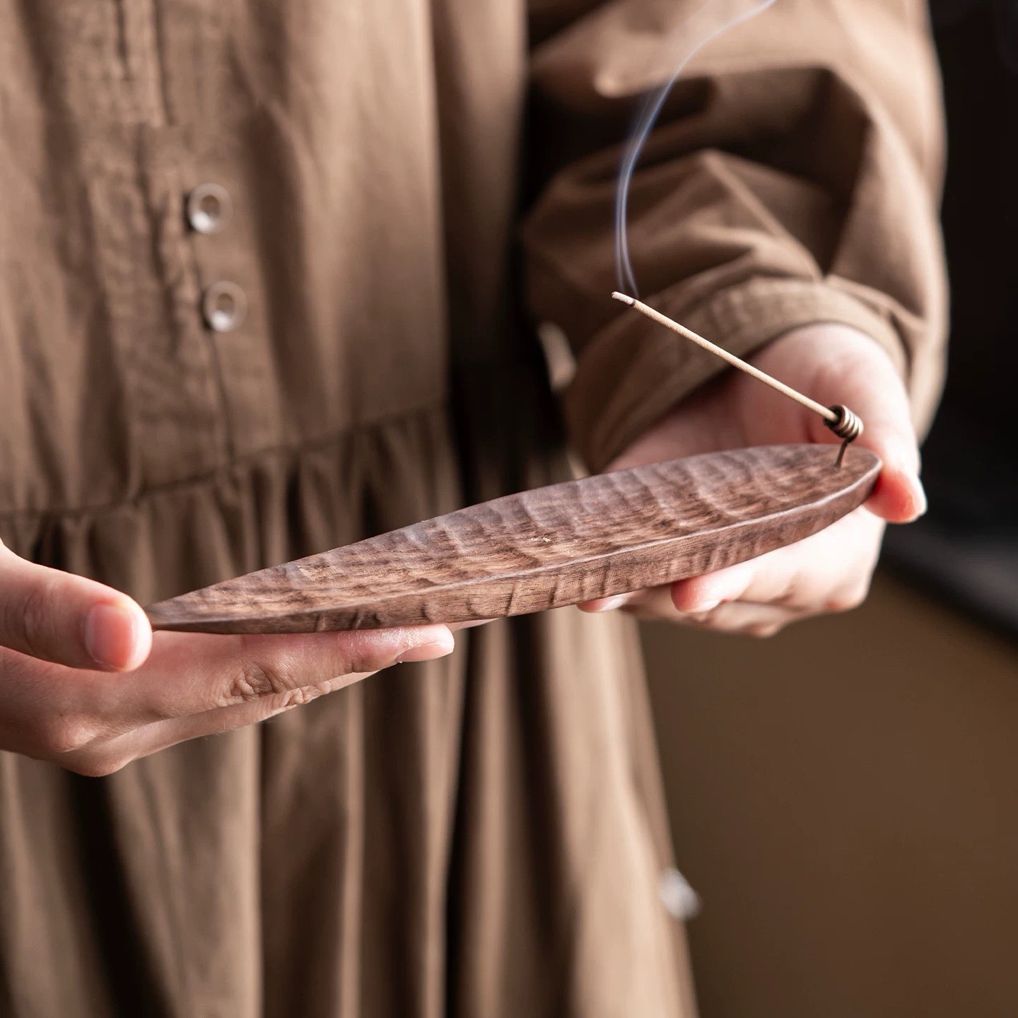 Drift Solid Walnut Incense Burner