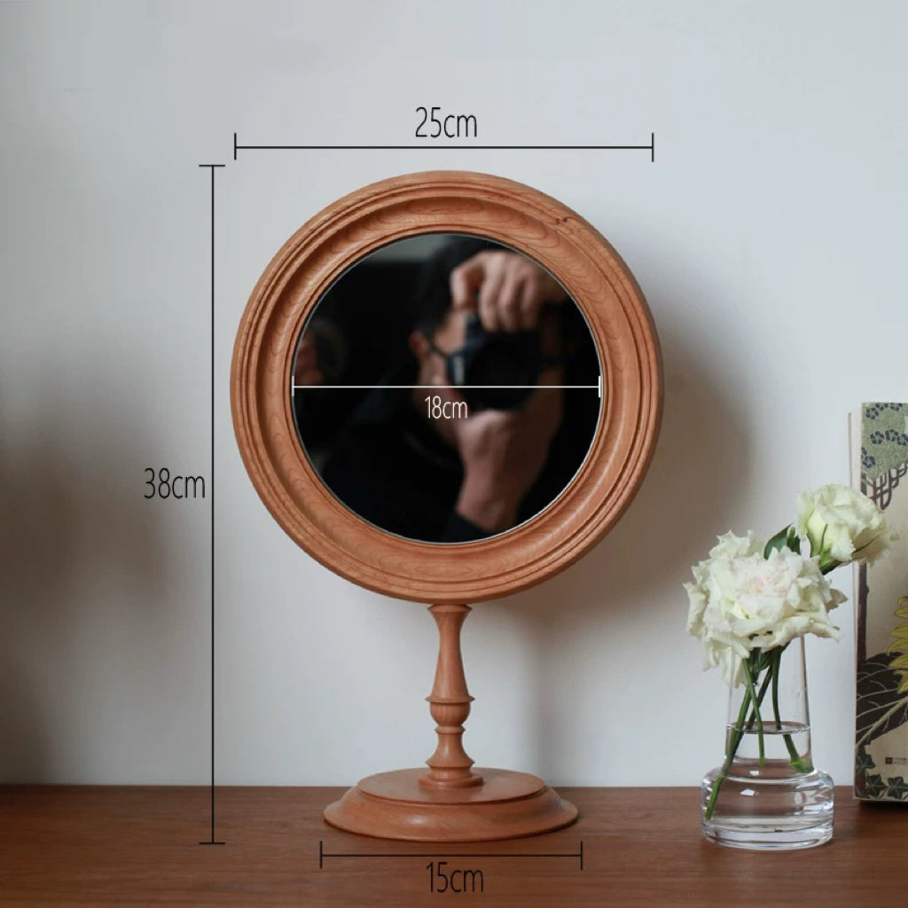 Elegant wooden dressing mirror for bedroom setup