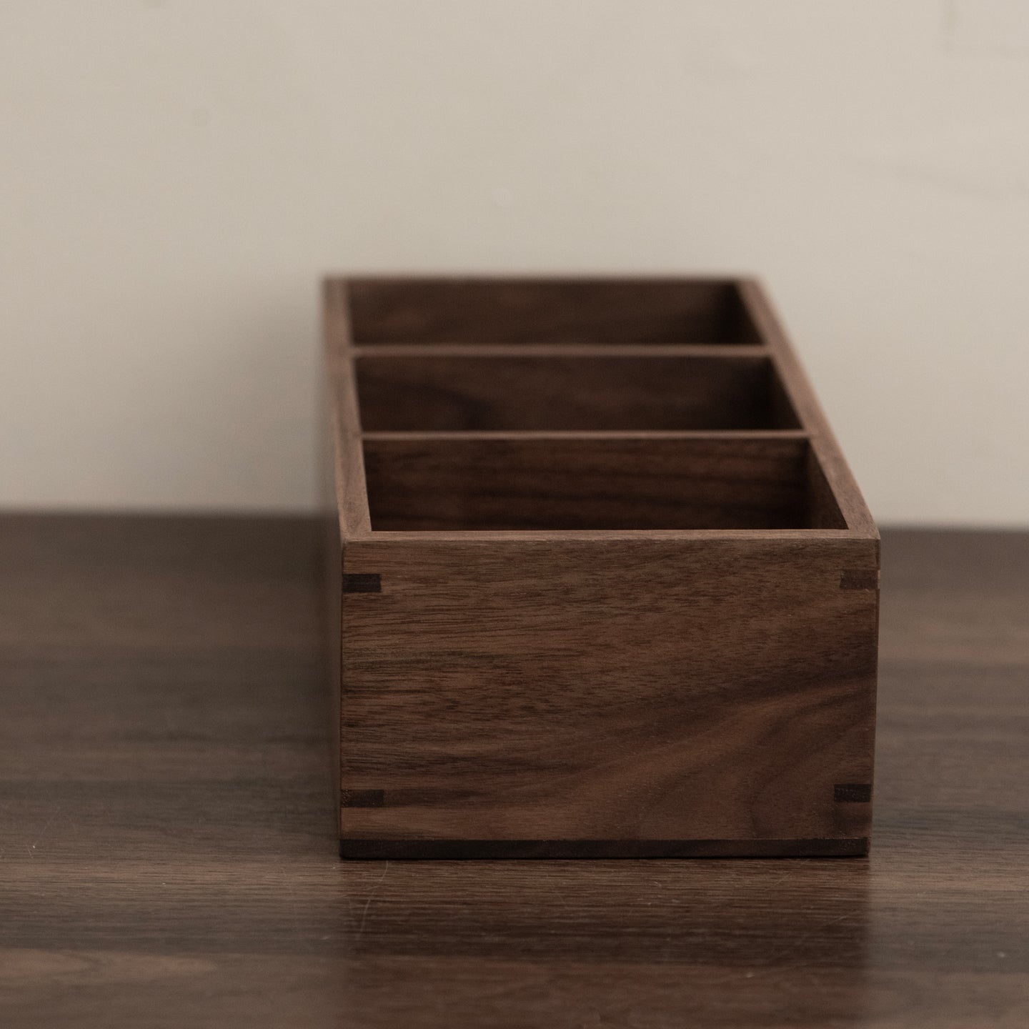 Elegant wooden tea organizer with modern design