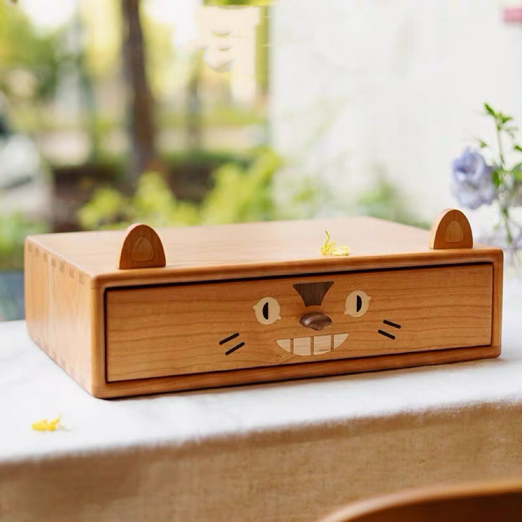 Forest Buddy Solid Wood Desktop Cabinet with Two Drawers