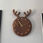Forest crown wooden wall clock made from natural walnut wood