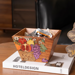 Handcrafted wooden storage basket for blankets toys and essentials