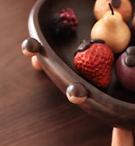 Happy crab wooden tray made from natural walnut wood