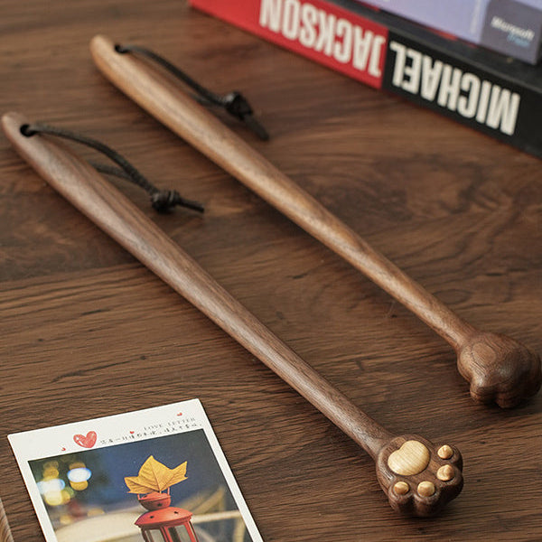 Kitty Claw Solid Black Walnut Back Scratcher