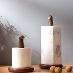 Kitty Claw Solid Walnut Tissue Holder