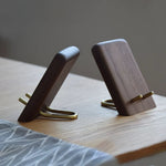 Lean Back Solid Walnut Phone Stand