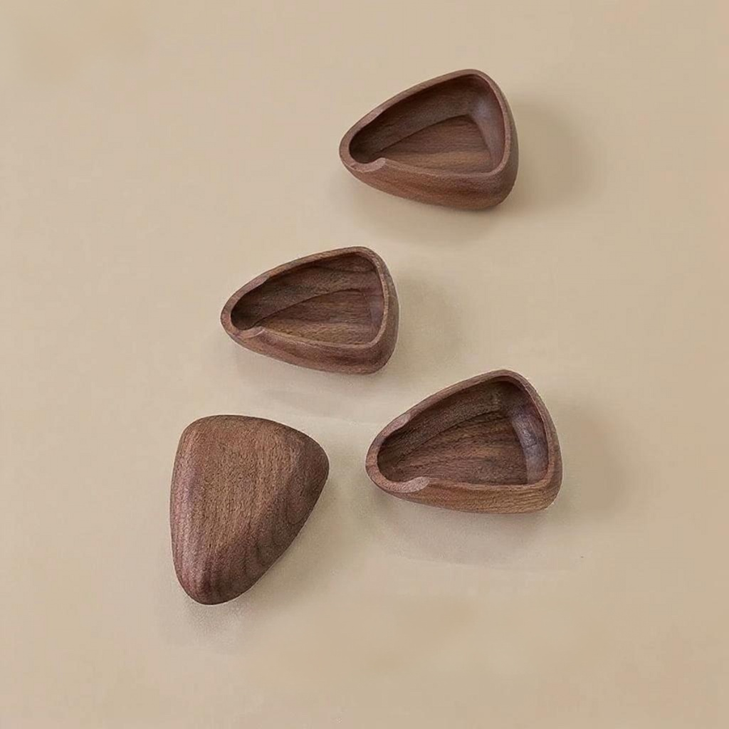 Little bean wooden coffee tray made from natural walnut wood