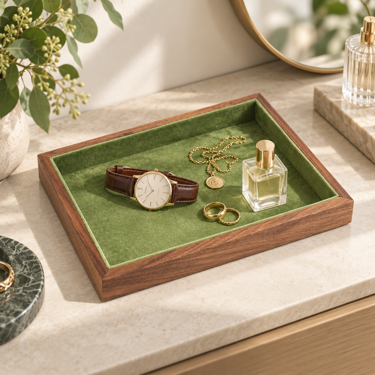Lornea Solid Wood Jewelry Display Tray