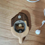 Melty wooden bottle opener made from natural solid wood