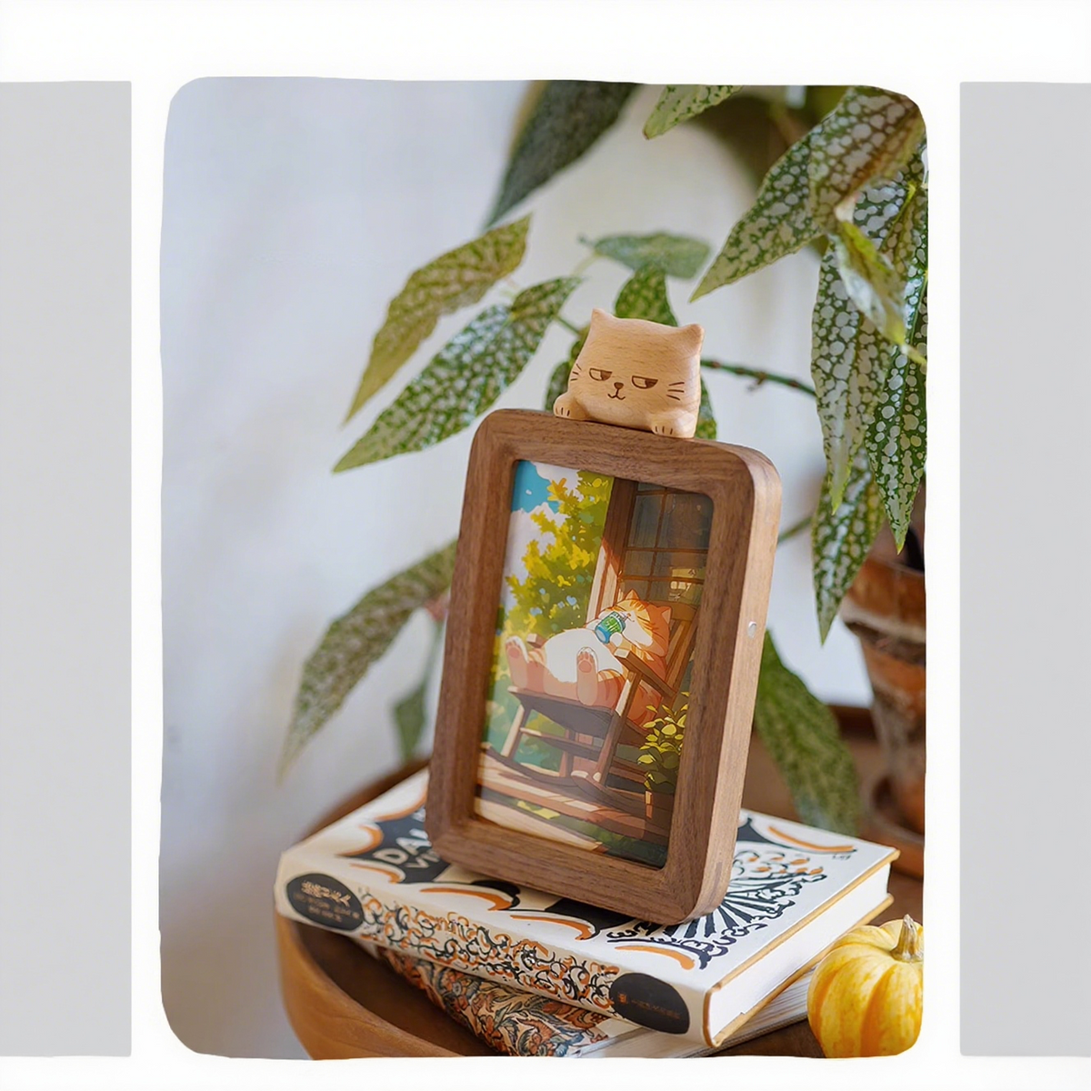 MewMew wooden photo frame made from natural walnut wood
