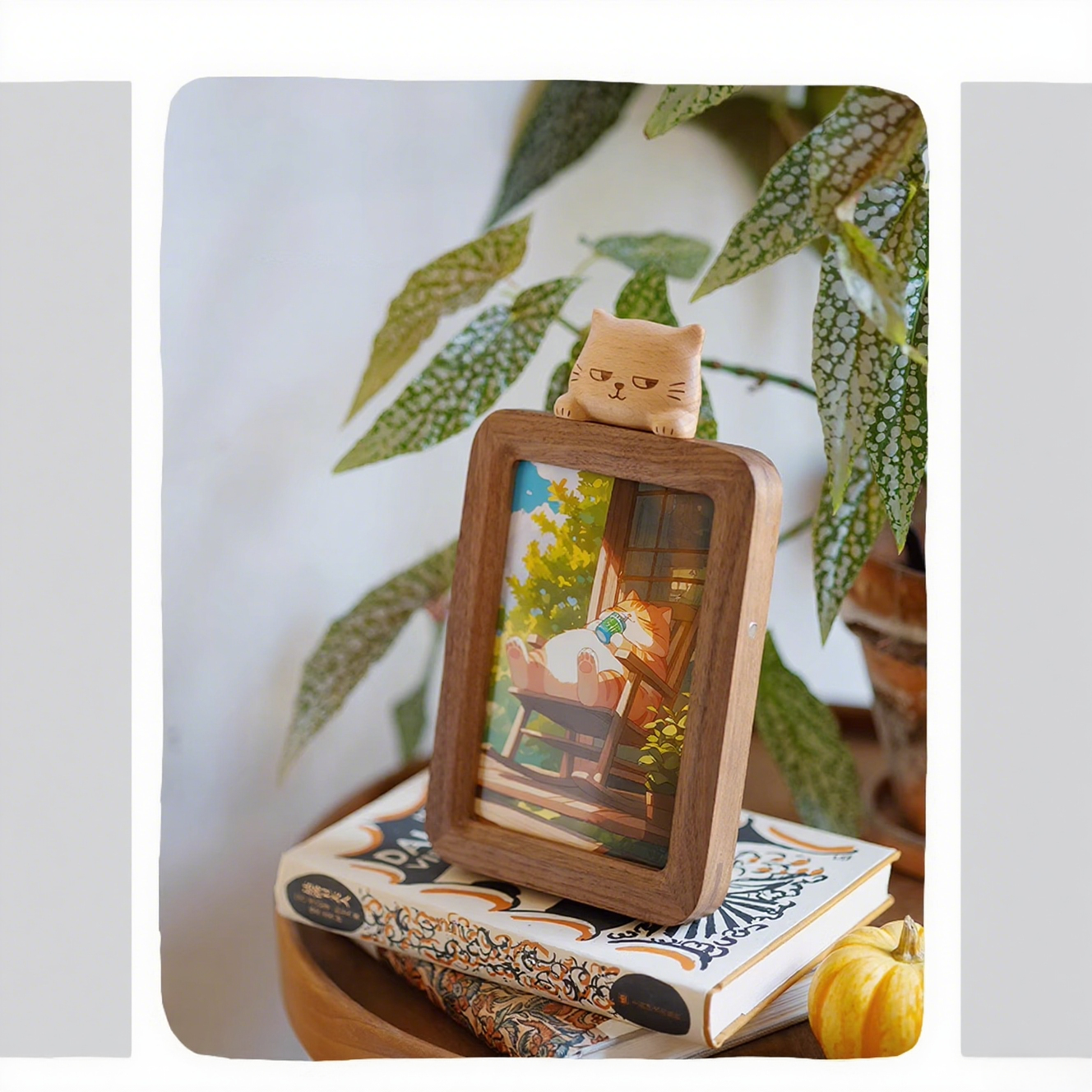 MewMew wooden photo frame made from natural walnut wood