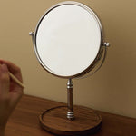 Minimalist LED makeup mirror for bedroom and desk use