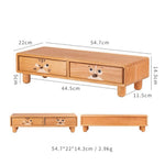 Minimalist desktop monitor stand with drawer storage