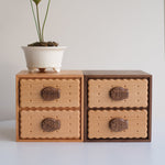 Minimalist solid wood keepsake box for personal accessories