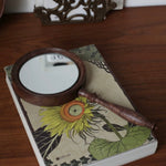 Minimalist solid wood mirror with classic retro design