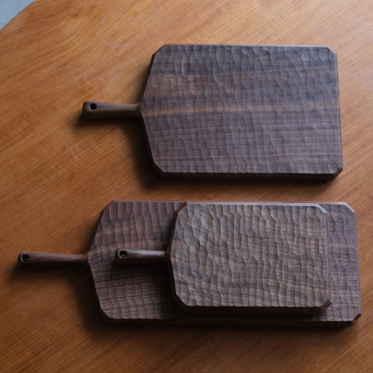 Minimalist solid wood platter for snacks cheese and appetizers