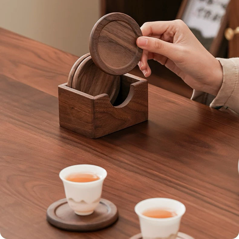 Minimalist solid wood tea accessories for tea lovers
