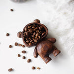 Minimalist walnut coffee spoon for home brewing setup