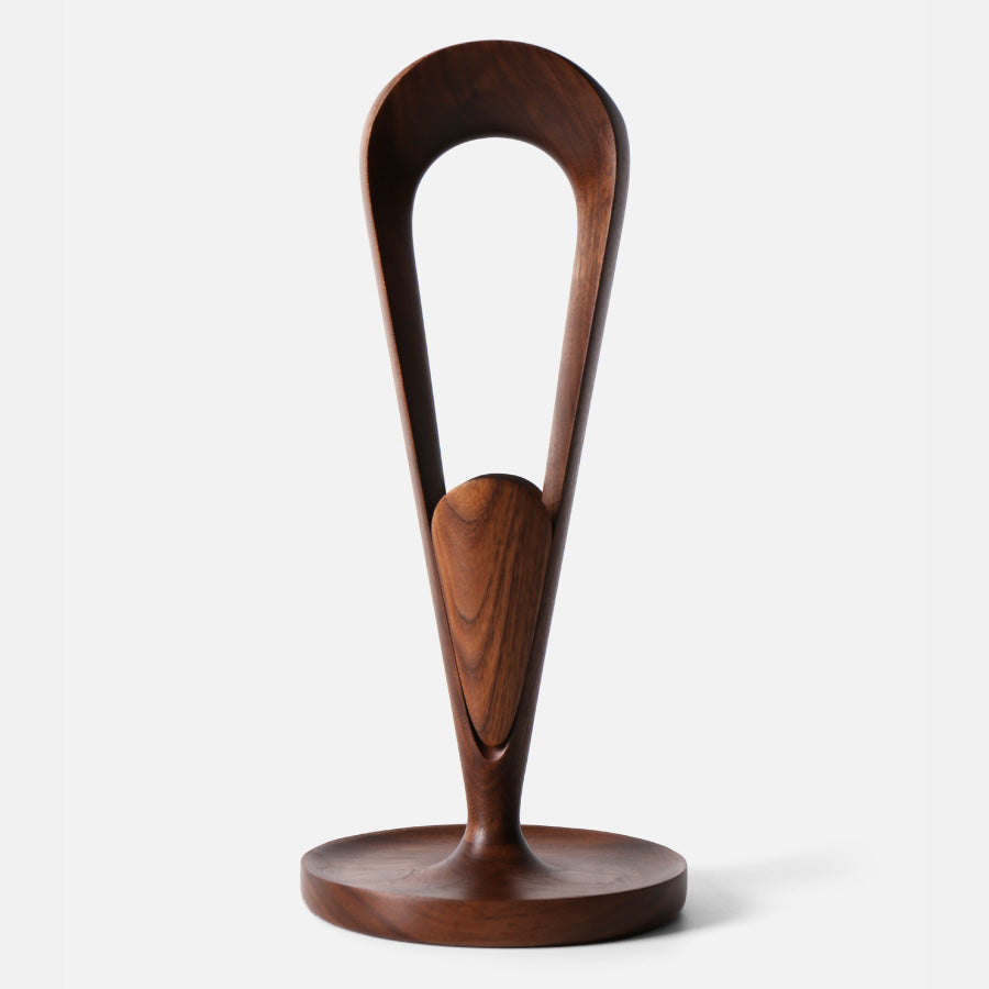 Minimalist walnut headphone holder for gaming and office use