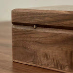 Minimalist walnut keepsake box for home and office use