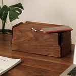 Minimalist walnut power strip holder for clean desktop organization