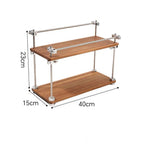 Minimalist walnut shelf organizer for home and office use