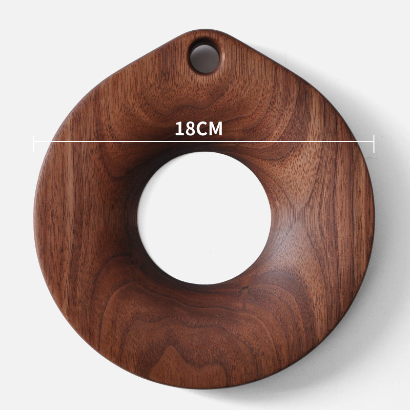 Minimalist walnut trivet for hot pots pans and cookware